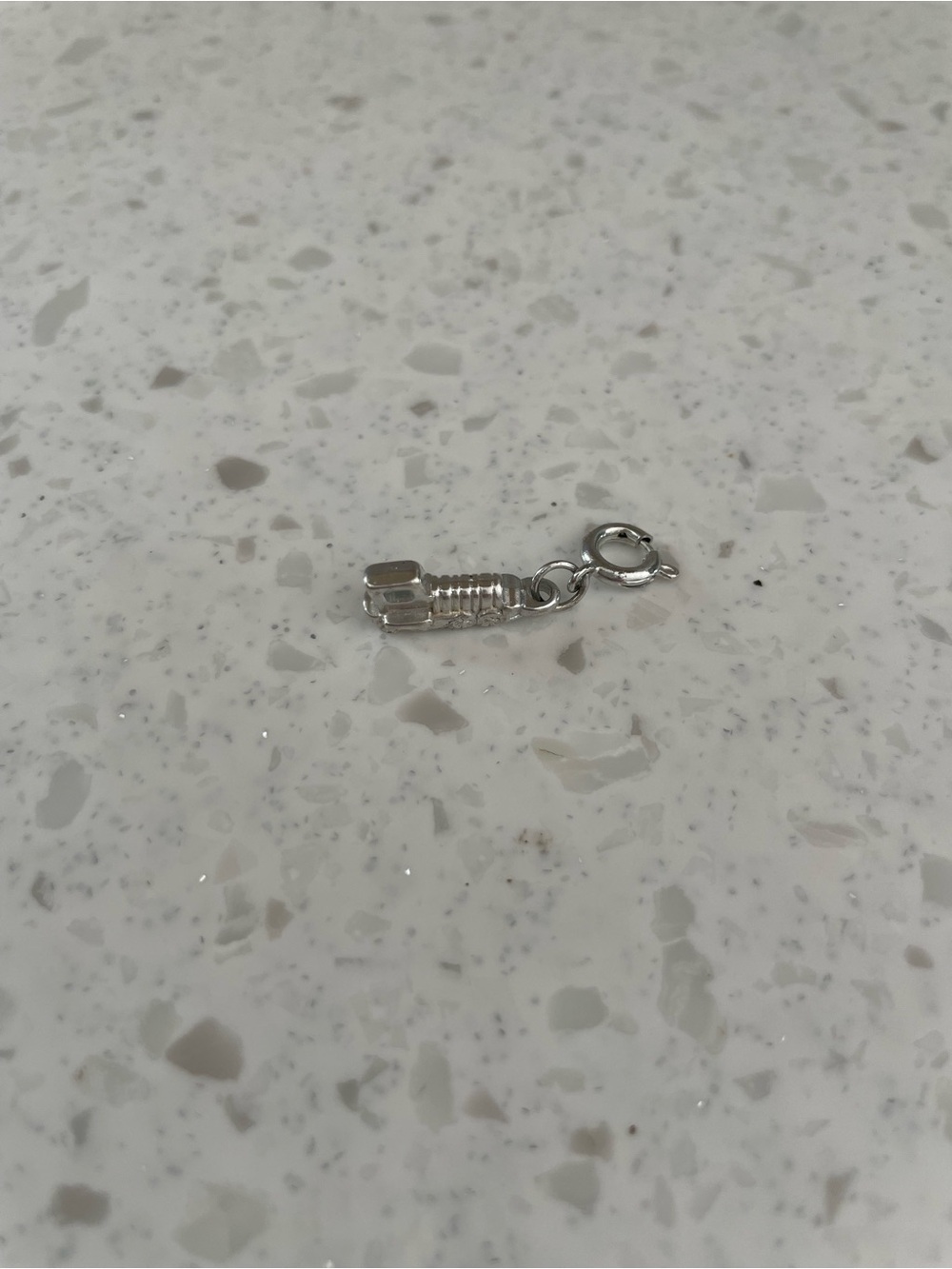 Silver Tone Train Charm Pendant Mini